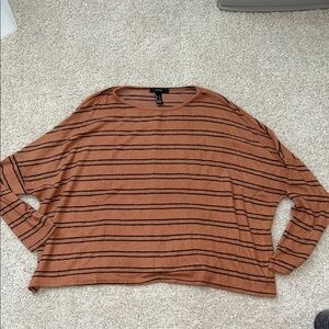 Forever 21 Tan and Black Striped Top